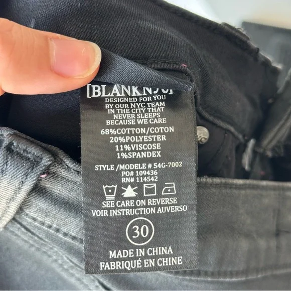 Blank NYC Faux Leather Jeans High Rise Skinny - Picture 6 of 10